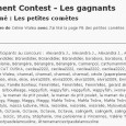 Les Petites Comètes: Résultats du concours Le fabuleux concours Les petites comètes s’est terminé dimanche dernier, merci aux 56 participants! Et la chanceuse est: CELINE WALEA La capture d’écran du tirage au sort effectué avec Comment...